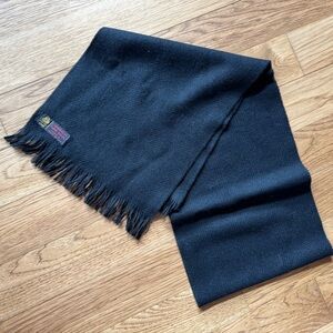 Great Britain Manufactured Black Pure Lambswool Scarf